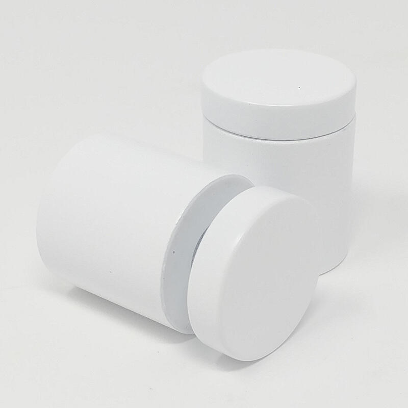  Entretoises Murales (Filetées) Blanc –  ∅ 25mm (1″) Projection 25mm (1″) 