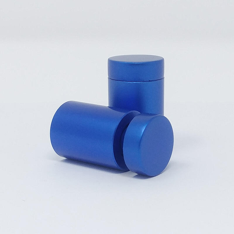  Entretoises Murales (Filetées) Bleu – ∅ 18.5mm (3/4″) Projection 25mm (1″) 