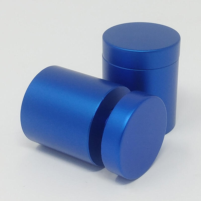  Entretoises Murales (Filetées) Bleu –  ∅ 25mm (1″) Projection 25mm (1″) 