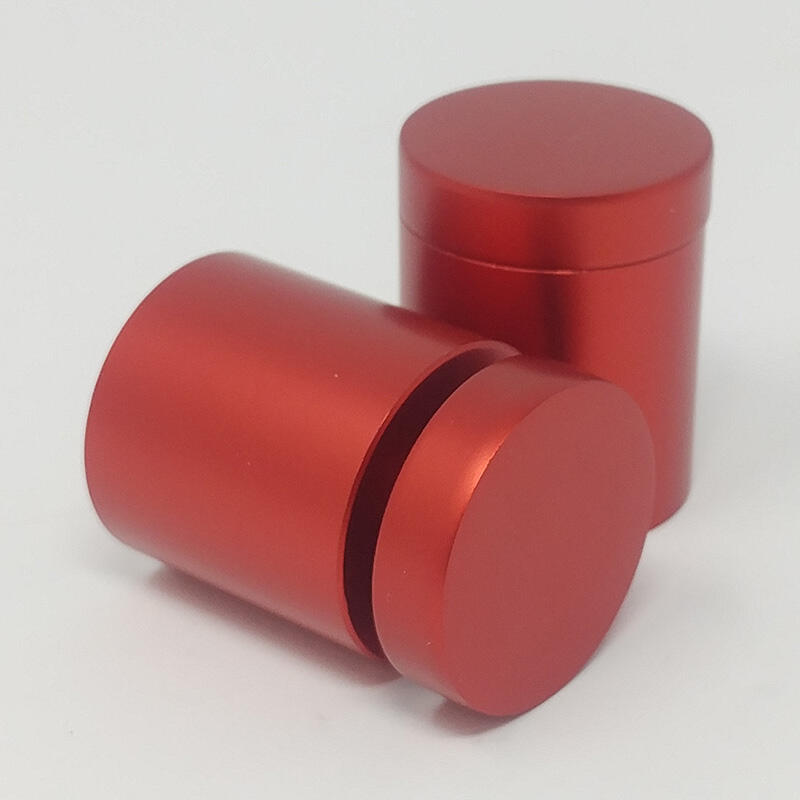 Entretoises Murales (Filetées) Rouge –  ∅ 25mm (1″) Projection 25mm (1″) 